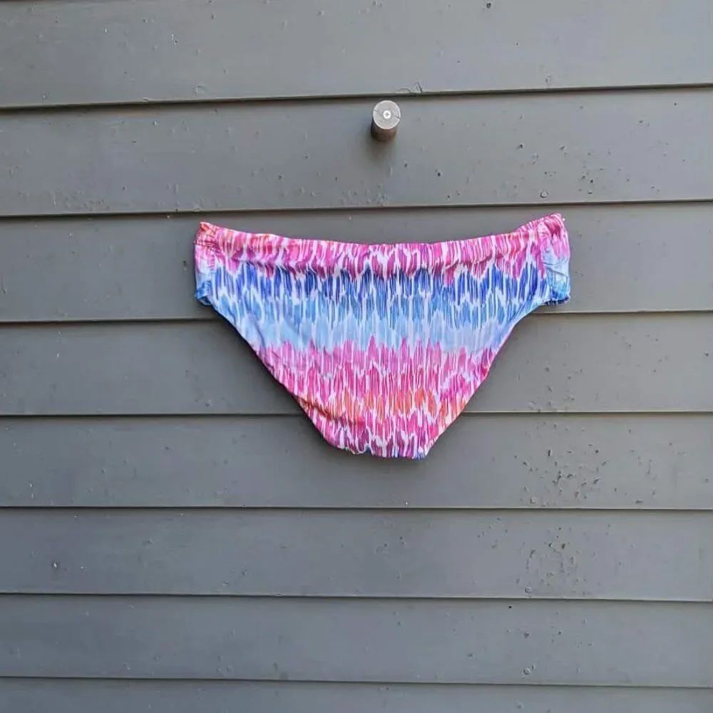 BECCA Pink Blue White Bikini Bottoms Size 0X (14-16) NWT! - Picture 5 of 8